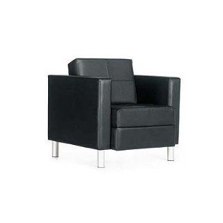 Citi Lounge Chair Fabric: Mock Leather   Surf, Leg Finish: Tungsten : Reception Room Chairs : Office Products