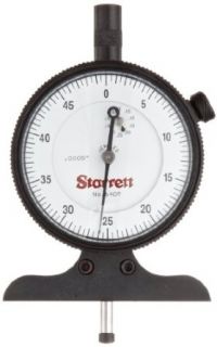 Starrett 640JZ 640 Series Dial Depth Gauge, Indicator Type, 0 1/2" Range, 0.0005" Graduation, With Case: Industrial & Scientific