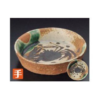 bowl kbu107 07 492 [3.63 x 0.87 inch] Japanese tabletop kitchen dish Kozuke Oribe crab picture Chiyo mouth ( handmade ) [9.2x2.2cm] handmade Japanese dining restaurant inn for business use kbu107 07 492: Bowls: Kitchen & Dining