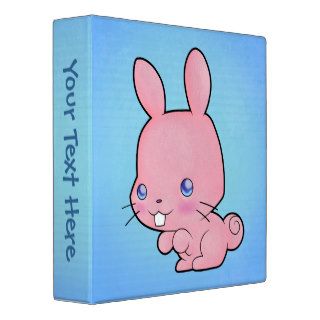 Cute Cartoon Bunny Vinyl Binders