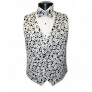 Vegas Black and White Dice Tuxedo Vest and Bow Tie Size XXLarge at  Mens Clothing store: Apparel Belts