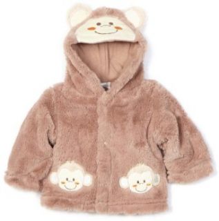 Baby Essentials Baby boys Newborn Plush Jacket Set, Brown, 3 6 Months: Clothing