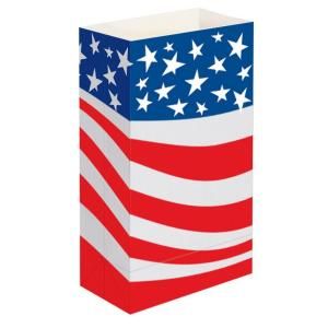 Lumabase Americana Flag Luminaria Bags (Set of 12) 45712
