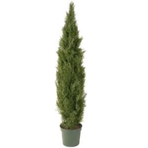 National Tree Company 72 in. Artificial Arborvitae Tree in Dark Green Round Growers Pot LMC4 700 72