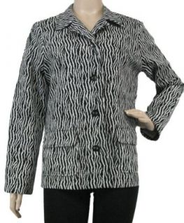 Women's Abstract Texture Jacquard Jacket in Black by Alfred Dunner   20 at  Womens Clothing store