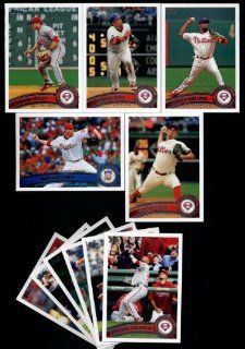2011 Topps Philadelphia Phillies Complete Series 1 & 2 Team Set   Shipped in Deluxe Arcylic Case ! 23 Cards including Halladay, Oswalt, Rollins, Ruiz, Utley, Howard, Victorino, Hamels & more!: Sports Collectibles