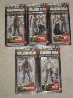 The Walking Dead Tv Series 3 Complete 5 Figure Set (New From Case) Lot of Five.: Sports Collectibles