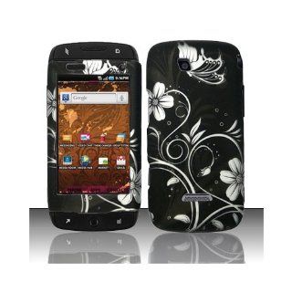 Black White Flower Hard Cover Case for Samsung T Mobile Sidekick 4G SGH T839: Cell Phones & Accessories