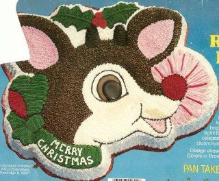 Wilton Rudolph the Red Nosed Reindeer Christmas Holiday Cake Pan (502 3347, 1981): Kitchen & Dining