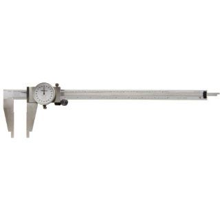 Mitutoyo 504 106 Dial Calipers, Inch, White Face, for Inside, Outside, Depth and Step Measurements, Stainless Steel, 0" 12" Range, +/ 0.002" Accuracy, 0.001" Resolution, 2.95" Jaw Depth: Industrial & Scientific