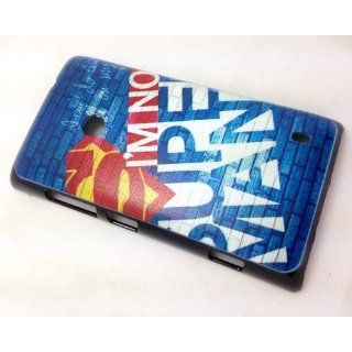 Superman Hero Logo Rock Style Graffiti Pattern Cover Case For Nokia Lumia 520: Cell Phones & Accessories