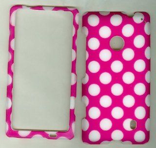 NOKIA LUMIA 521 520 T MOBILE AT&T METRO PCS PHONE CASE COVER FACEPLATE PROTECTOR HARD RUBBERIZED SNAP ON NEW CAMO PINK WHITE POLKA DOT Cell Phones & Accessories