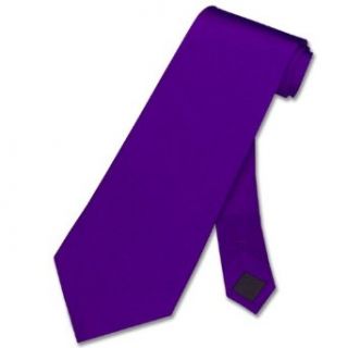 100% Silk Solid Dark Purple Neck Tie. Men's NeckTie. at  Mens Clothing store