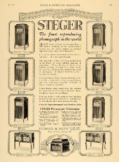1920 Ad Steger & Sons Piano Mfg Phonograph Model 506   Original Print Ad  