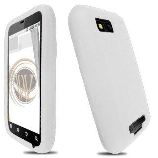 White Silicone Skin Cover for Motorola Defy MB525: Cell Phones & Accessories