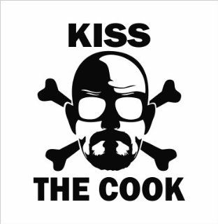 Walter White Breaking Bad Kiss The Cook Vinyl Die Cut Decal Sticker 5.00" Black: Everything Else