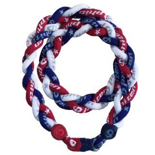 Phiten Triple Braid Necklace   New Navy, Maroon, White Custom 20" Finished Length: Jewelry Products: Jewelry