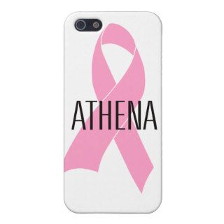 Athena pink ribbon breast cancer iphone case cases for iPhone 5