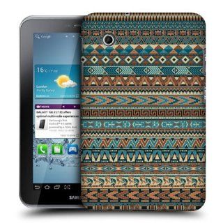 Head Case Designs Blue Amerindian Patterns Hard Back Case Cover For Samsung Galaxy Tab 2 7.0 P3100 P3110: Cell Phones & Accessories