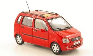 Opel Agila, red , 2000, Model Car, Ready made, Minichamps 1:43: Minichamps: Toys & Games