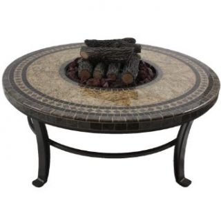 Sundance Southwest UFP1945METBZ N Universal Style Chat Fire Pit 19 in. Tall x 45 in. Diameter, Morocco Design, Earth Tone granite colors, Bronze Powder Coat Natural Gas: Home Improvement