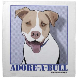 Adore a bull Desmond the Pit Bull Printed Napkins