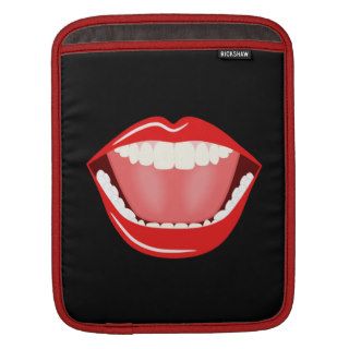 Big Mouth Cute Funny Cool iPad Sleeves Vertical