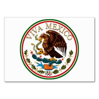 Viva Mexico Mexican Flag Icon w/ Gold Text Business Card Template