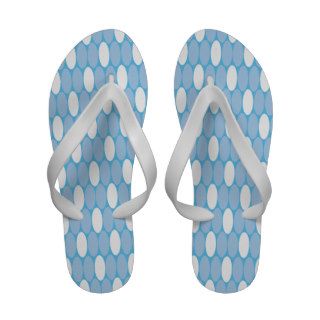 Blue Oval Dots Pattern Sandals