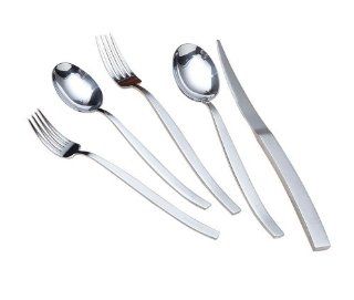 Bodeux Platinum Ares Western Cutlery Five Pieces Set Stainless Steel Steak Knife Fork Spoon Set: Kitchen & Dining