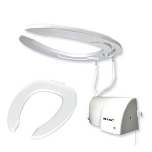 JON E VAC Elongated Open Front Toilet Seat without Lid and Ventilated System in White ESO 202 JS 002