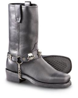 Men's Dingo STOVEPIPE 11" Harness Boots BLACK 7.5 D: Shoes