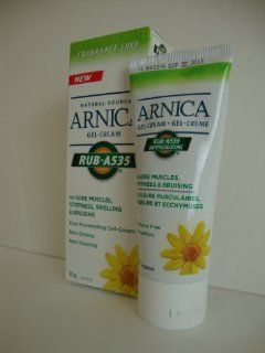 RUB A535 Natural Source ARNICA Gel Cream For Sore Muscles, Stiffness, Swelling & Bruising 75 g size: Health & Personal Care