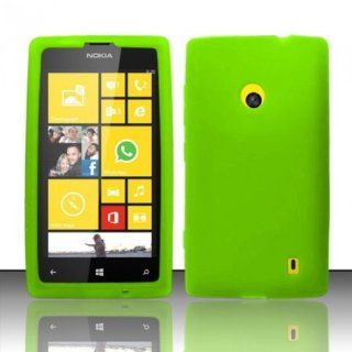 LF Green Silicon Skin Soft Case Protective Cover, Lf Stylus Pen and Lf Screen Wiper Bundle Accessory For T Mobil Nokia Lumia 520: Cell Phones & Accessories