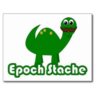 Funny Dinosaur Cartoon   Epoch Stache Postcard
