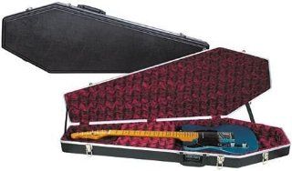 Coffin Case Deluxe Shaped Universal Electric Guitar Case: Musical Instruments