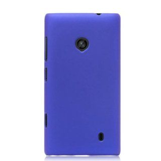 CowBoyCool Blue Hard Smooth Rubberized Rubber Coating Style Protective Back Cover Case Skin With Screen Protector for Nokia Lumia 521: Cell Phones & Accessories