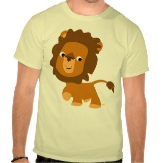 Cute Cartoon Content Lion T shirt