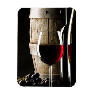 Wine glass and barrel magnet