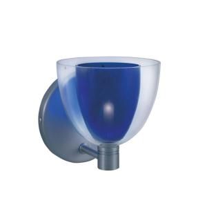 JESCO Lighting The Low Voltage 4.75 in. x 5.125 in. Blue Finish Companion Wall Sconce WS215 BU/CH