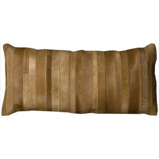 Mina Victory Natural Leather Hide 14 x 30 inch Pillow Nourison Throw Pillows