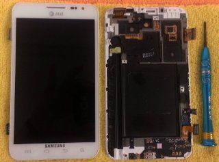 Generic Original Genuine OEM White Lens Full LCD Monitor Display+Touch Screen Digitizer For att Samsung i717 Galaxy Note LTE: Cell Phones & Accessories