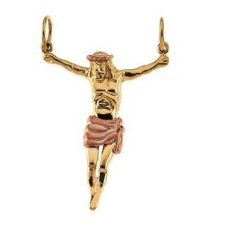 14k Yellow Gold 29x2250mm Polished Crucifix Cross Pendant Jewelry: Jewelry
