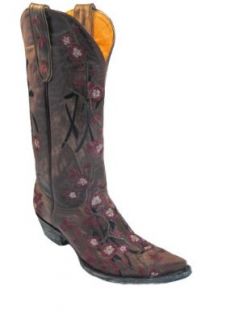 Womens Old Gringo Cherry Blossom Joy Boots Brass #L1071 1 Size 7.5: Cowboy Boot: Shoes