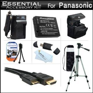 Essential Accessories Kit For Panasonic Lumix DMC LX7, DMC LX5 Digital Camera Includes Extended Replacement (1700 maH) DMW BCJ13 Battery (WITH INFO CHIP!) + AC/DC Travel Charger + Mini HDMI Cable + USB Reader + Deluxe Case + 50 Tripod w/Case + More : Camer