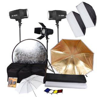 Portable Professional 540 Watts Studio Strobe Photo Lighting Flash Kit II : Photographic Lighting Soft Boxes : Camera & Photo