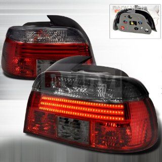 BMW E39 5 Series 540i 528i M5 1997 1998 1999 2000 Fiber Optic LED Tail Lights   Red Smoke: Automotive