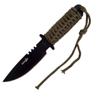 Whetstone Cutlery Survivor Stainless Steel Knife   7.375 Inches, Black : Tactical Fixed Blade Knives : Sports & Outdoors