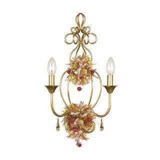 Gold Coast Lighting Antique Gold Leaf Wrought Iron Wall Sconce  