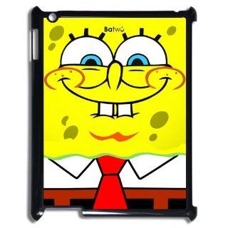 Funny SpongeBob Squarepants Smile Printed iPad 2 3 4 Case Cover: Cell Phones & Accessories